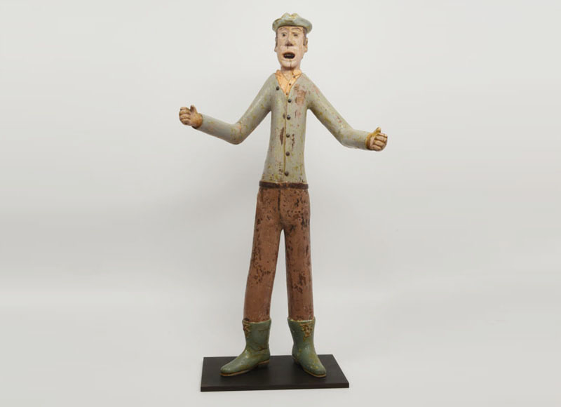 STEVEN S POWERS Large Lanky Folk Art Figure