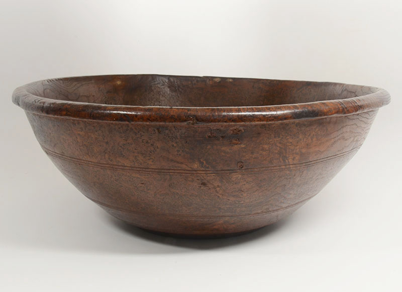 STEVEN S. POWERS - Large and Deep Ash Burl Bowl with Multiple Turnings